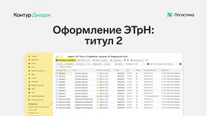 Оформление ЭТрН перевозчиком: титул 2
