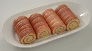 Нежные бисквитные рулетики