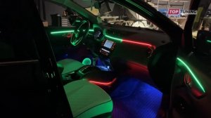 Тюнинг Nissan Qashqai – Атмосферная LED подсветка в салон #nissan