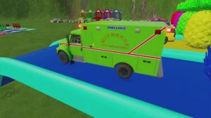 МУЛЬТИКИ ДЛЯ МАЛЫШЕЙ. ГРУЗОВИКИ ПЕРЕВОЗЯТ ЯРКИЕ МАШИНКИ С МИГАЛКАМИ И СИРЕНОЙ.