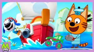 Три Кота против Говорящего Хэнка.Гонки на Машинках и Кораблях.Коты против Собак