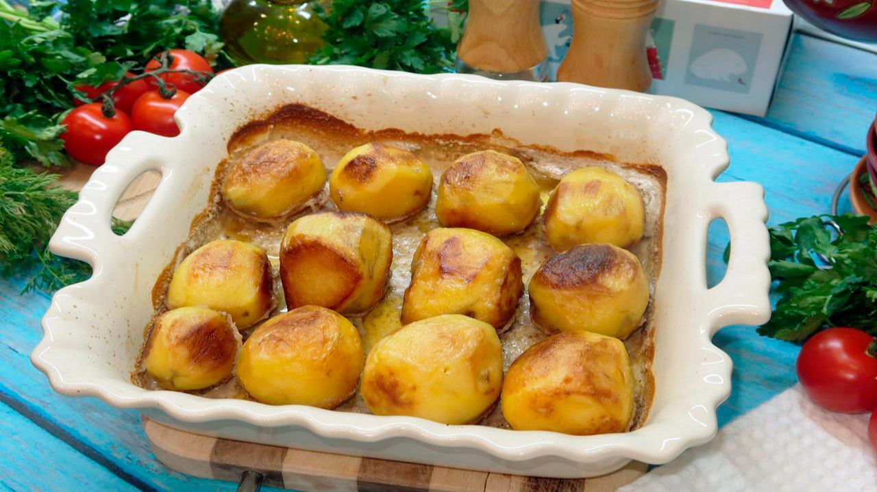 Картофель с молоком в духовке
