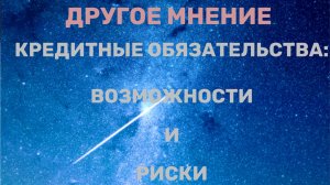 Кредитные обязательства: возможности и риски. Другое мнение 13.11.2025