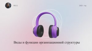 Виды и функции организационной структуры