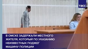 В Омске задержали местного жителя, который по указанию неизвестных поджег машину полиции