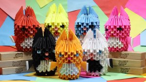 Зайчик модульное оригами