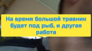 НА ВРЕМЯ БОЛЬШОЙ ТРАВНИК БУДЕТ ПОД РЫБ, И ДРУГАЯ РАБОТА