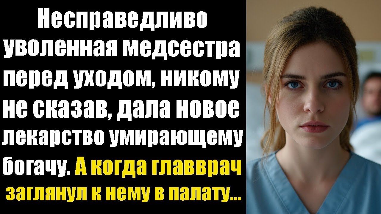 Уволенная медсестра перед уходом тайно дала новое лекарство умирающему — и случилось чудо.
