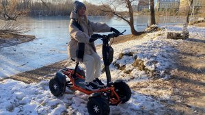 Новинка: складной электроквадроцикл Eco Koleso 4X4 Lite.Четырехколесный электросамокат-электроскутер