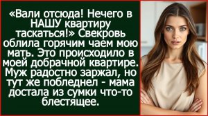 «Вали отсюда! Нечего в НАШУ квартиру таскаться!» Заявила свекровь моей маме в МОЕЙ квартире.
