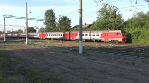 От станции Луга-1. Поезда на Варшавском направлении.