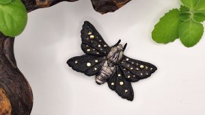 Брошь "Бабочка ночь".