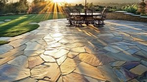 Как положить камень на дорожки ?