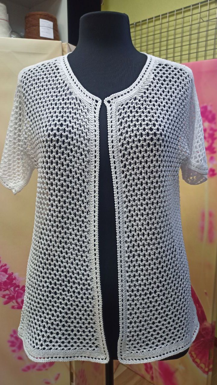 Анонс МК кардигана ажурная сетка с двумя накидами смотреть онлайн