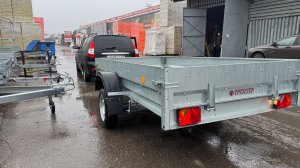 Отгрузка одноосного прицепа 3*1,5 в сцепке с Приорой
