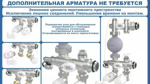 Любой смесительный узел КОМБО для теплого пола перекрывается штатными регулирующими клапанами