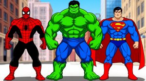Халк человек паук и супермен семья эволюционируетю