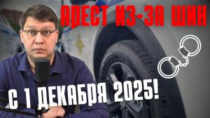 Арест из-за шин с 1 декабря 2025: новые требования ПДД!