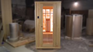 Кедровая комбинированная одноместная инфракрасная сауна/соляная комната