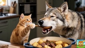 МУЛЬТФИЛЬМ ДЛЯ ДЕТЕЙ, Рыжая Мама-Кошка приютила одинокого Черного Котенка, Любит Его безоговорочно