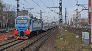 Аврора шуршит! ЭП2К-504 с поездом №741 Санкт-Петербург–Москва