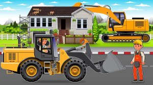 МУЛЬТИК МАШИНКИ ВИДЕО ПРО МАШИНКИ СТРОИТЕЛЬНАЯ ТЕХНИКА РЕМОНТ КРЫШИ ЦВЕТНЫЕ МАШИНКИ ИГРУШКИ МАШИНКИ