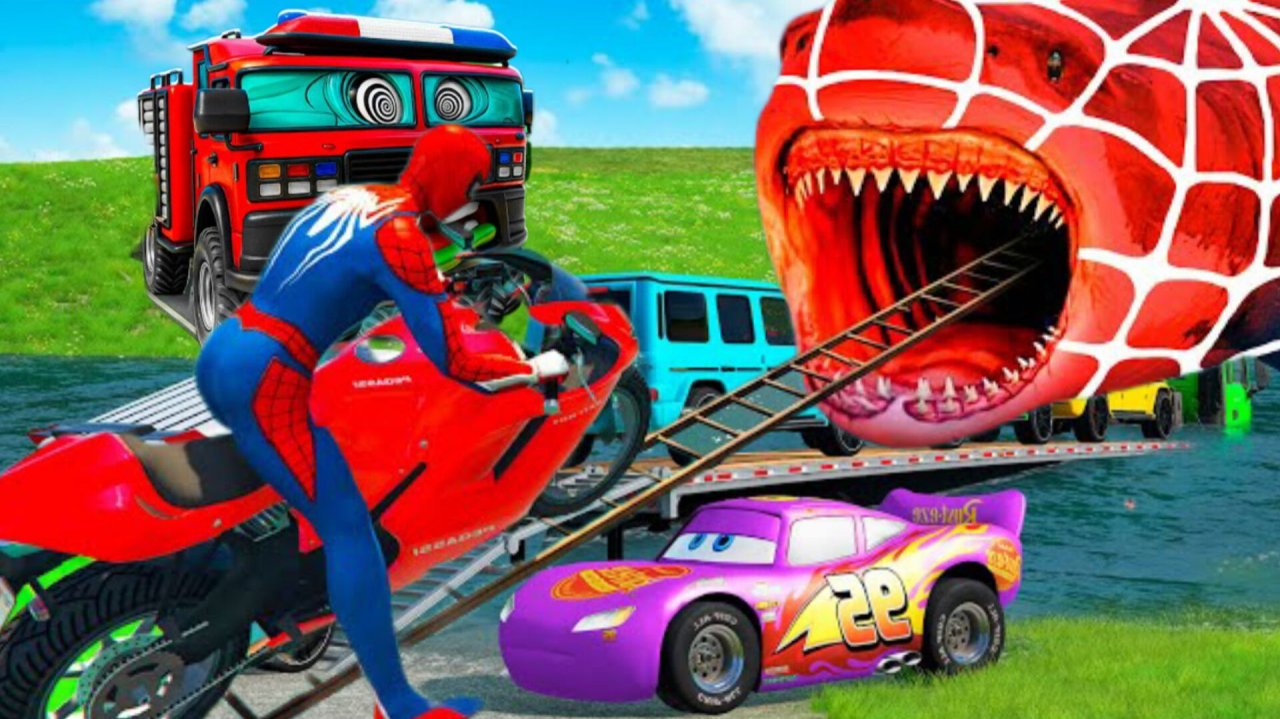 Паркур в ГТА! Гонки суперкаров над водой против голодных акул!