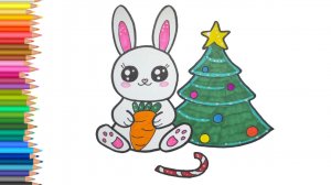 Как нарисовать Зайчика на Новый год🎉