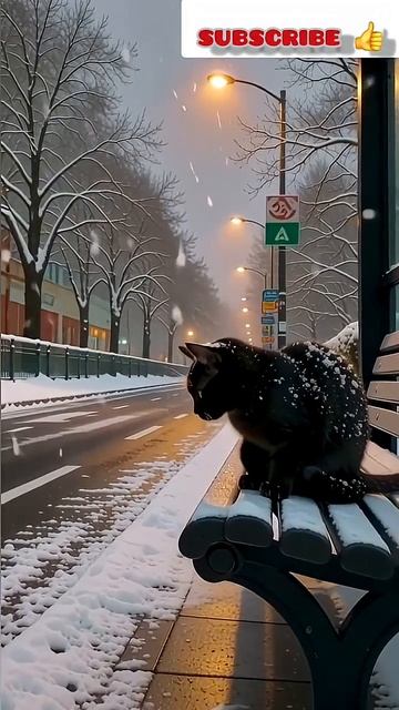 #cat #snow #winter #kitten смотреть онлайн