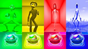 Зелёный Человек Танцует Битва Дама ту косита Alien battle #29 в Tiles Hop - NoV | Dame Tu Cosita