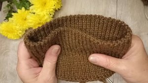 Этот ПРИЕМ ПОСЛЕ НАБОРА ПЕТЕЛЬ сделает край не только красивым, но и супер эластичным.