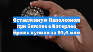 Оставленную Наполеоном при бегстве с Ватерлоо брошь купили за $4,4 млн
