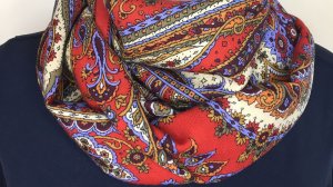 Снуд шерстяной павловопосадский "Город золотой"