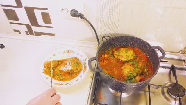 ЧАХОХБИЛИ. Курица с овощами.