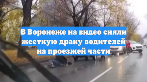 В Воронеже на видео сняли жесткую драку водителей на проезжей части
