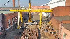 Монтаж нового козлового крана для Уссурийского локомотиворемонтного завода