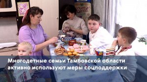 Многодетные семьи Тамбовской области активно используют меры соцподдержки