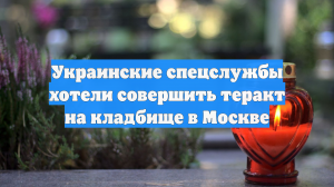 Украинские спецслужбы хотели совершить теракт на кладбище в Москве