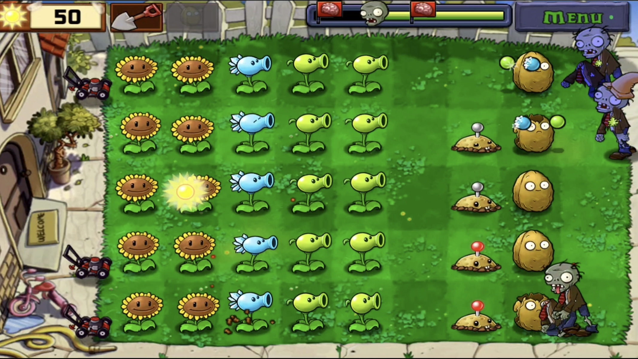 Зомби против растений. 7 уровень