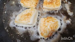 вот такой вот суп// и жареный сыр на обед//🍲🧇