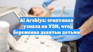 Al Arabiya: египтянка узнала на УЗИ, что беременна девятью детьми