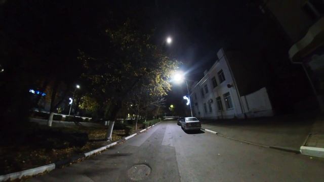 Возле почты ночью, Сальск, улица Ленина