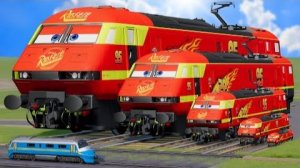 Большой и маленький паровозик Молния Маккуин против паровозика Томаса | Beam