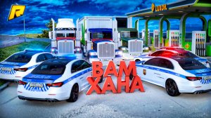 ТОЛПА ПОЛИЦИИ ПРОТИВ ДАЛЬНОБОЙЩИКОВ НА ГРУЗОВИКАХ, УГАР на РАДМИР РП