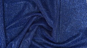 Трикотаж с люрексом соты Синий электрик