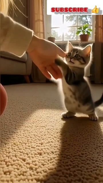 котенок играет с рукой смотреть онлайн