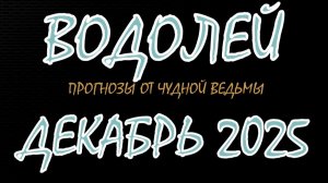 Водолей. Декабрь 2025. Прогноз-гороскоп