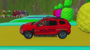 МУЛЬТИК ПРО ПОЛИЦЕЙСКИЕ МАШИНКИ. АВТОВОЗ ПЕРЕВОЗИТ ДЕТСКИЕ МАШИНКИ С МИГАЛКАМИ И СИРЕНОЙ.