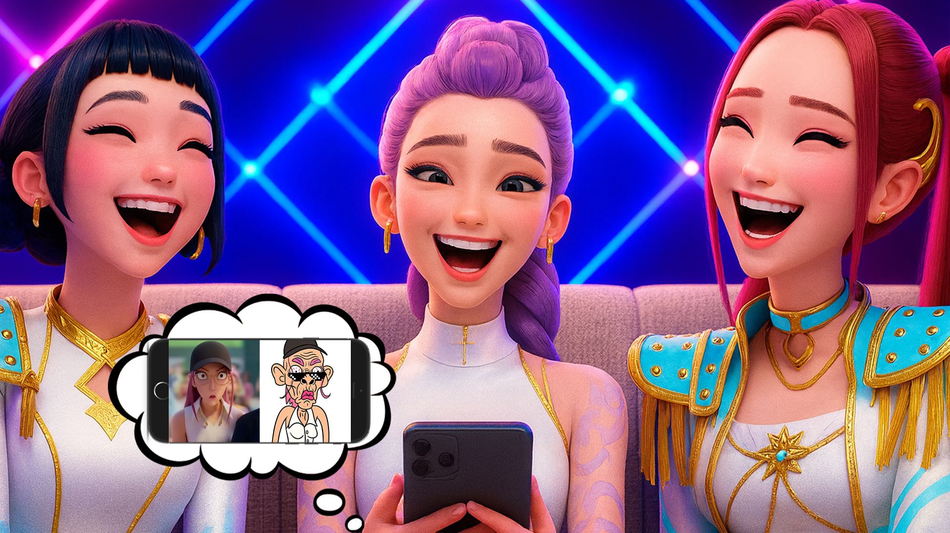 Охотницы на демонов. Тренд 2025 года. Demon Hunters - Kpop Soda Pop Drawing Meme.