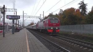 Электровоз ЭП2К-471 (ТЧЭ-10) со скорым поездом "Дневной экспресс" № 070М Москва — Липецк.